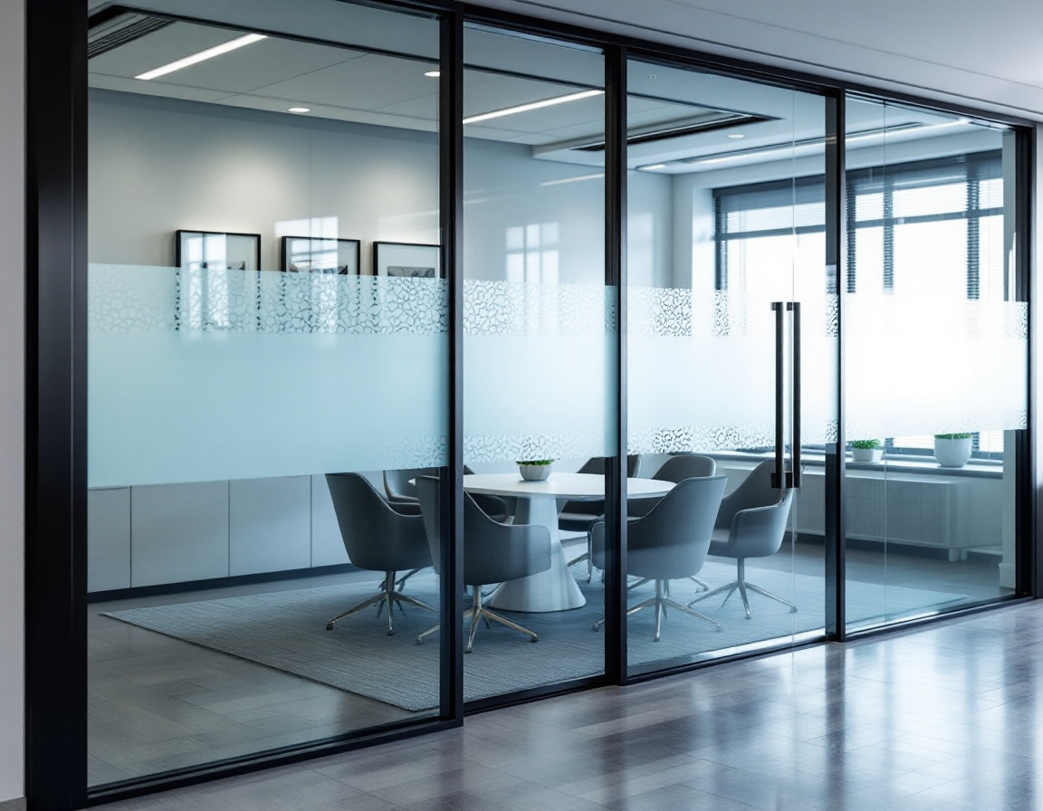 Decorative frosted privacy film