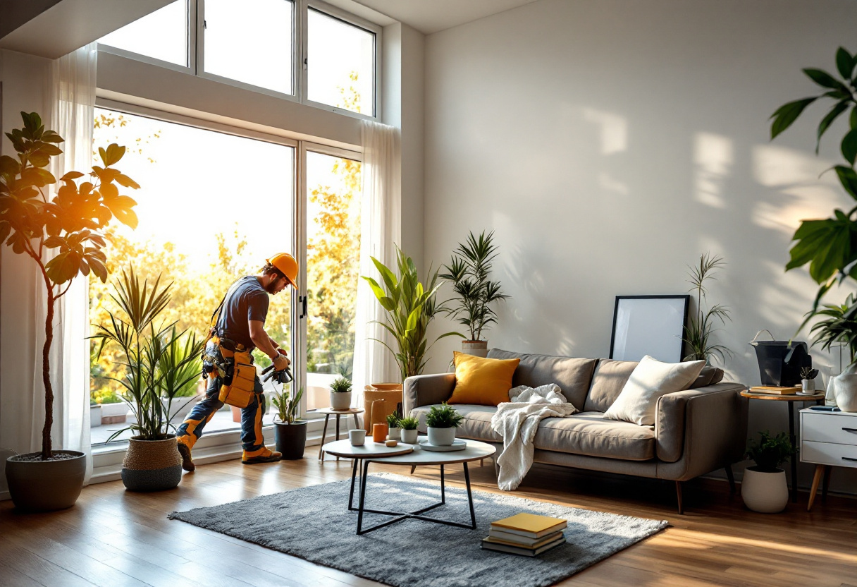 room with window film